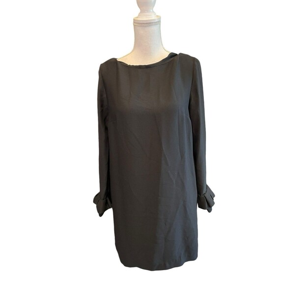 Banana Republic Dresses & Skirts - Banana Republic Dress sz 6 Black Long Sleeve Ruffle Classic Career Shift a28